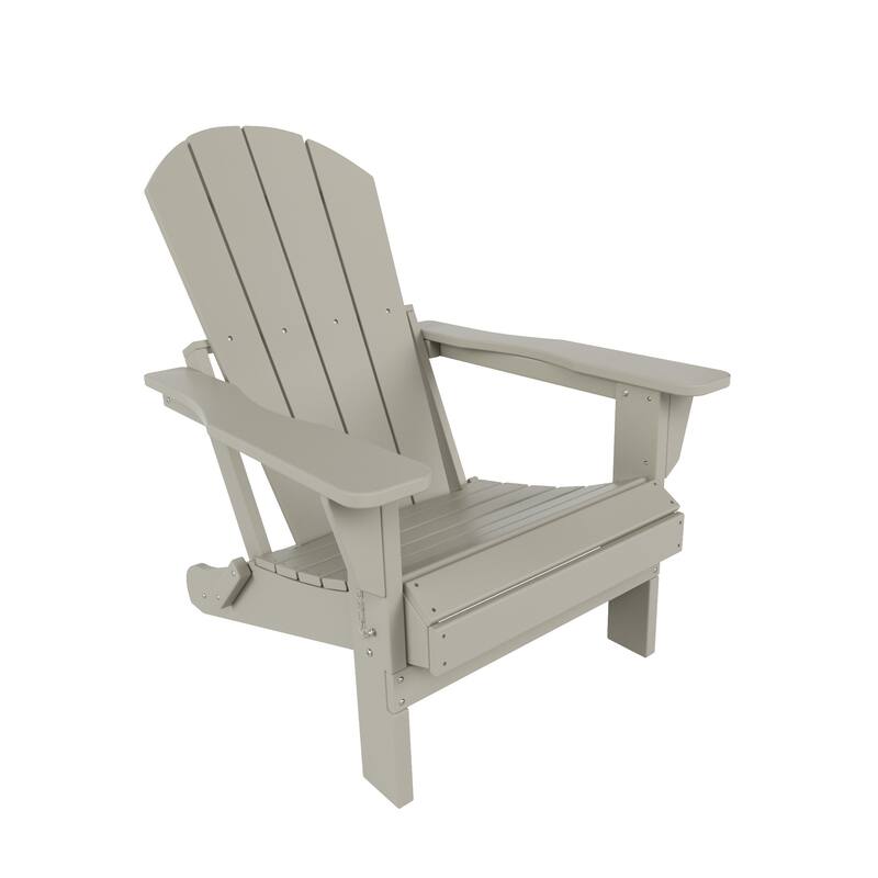 POLYTRENDS Laguna Folding Poly Eco-Friendly All Weather Outdoor Adirondack Chair