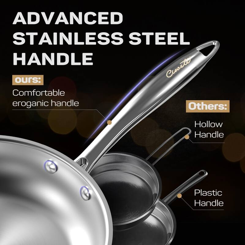11-Piece Tri-Ply Stainless Steel Cookware Set