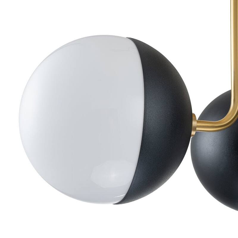 3-Light Opal Glass Globe Sputnik Ceiling Light - 20in