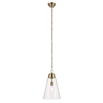 Kichler Lighting Marsailli 19" 1-Light Medium Pendant with Clear Glass in Champagne Bronze - 11.5