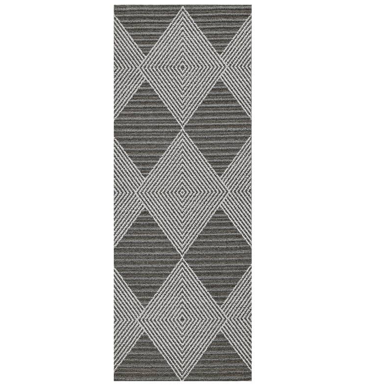 Altomi Stylish Geometric Weather Resistant Timeless Grace Outdoor Rug - 3' X 8'