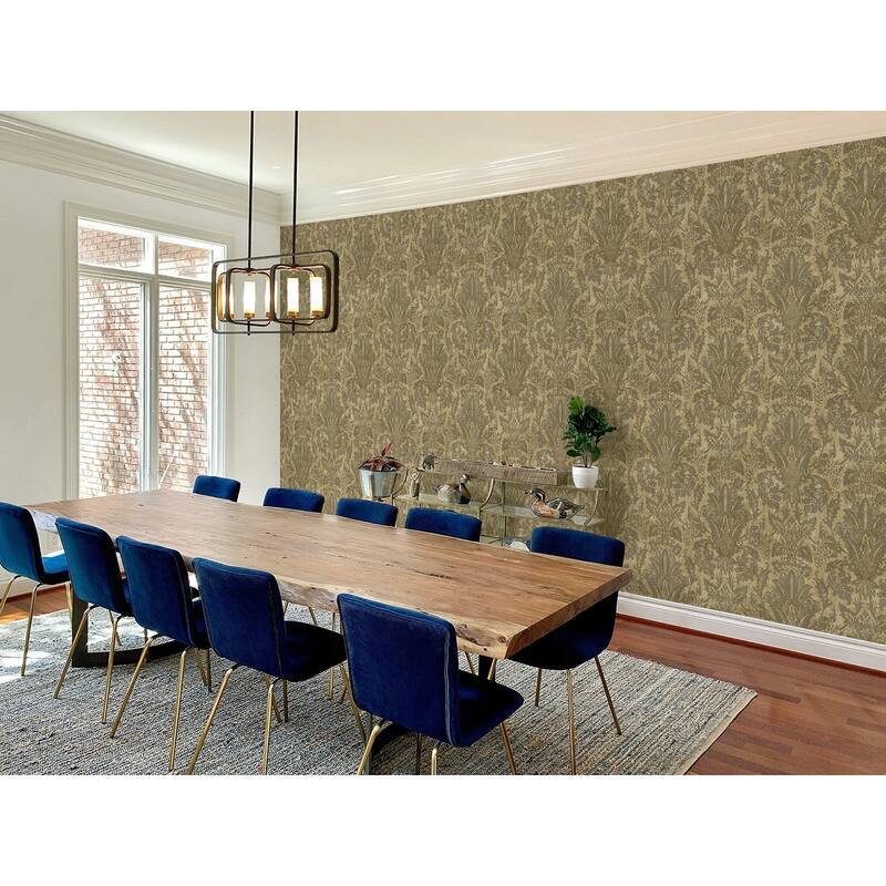 Seabrook Designs Dimaro Damask Unpasted Wallpaper