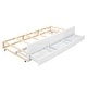 preview thumbnail 9 of 13, Full Captain Bed Space-Saving Platform Bed Frame with Storage Headboard and USB Port, Twin Size Trundle and 3 Drawers, White