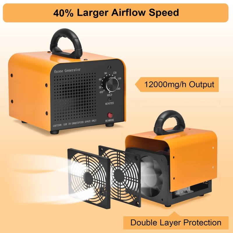Orange Ozone Generator Machines for Home and Commercial Use Car