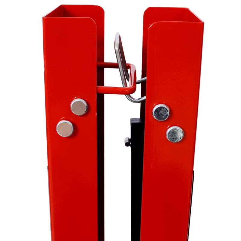 Saw Horses 2 Pack, Folding Portable Work Horse with Fast Open Legs, Convenient Handle, Heavy Duty Steel Sawhorse for Garage