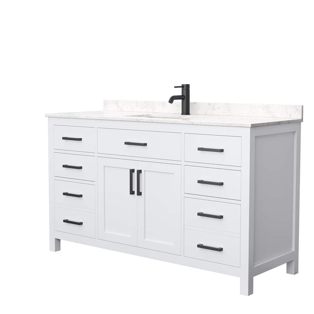 Beckett 60 Inch Single Vanity, Cultured Marble Top