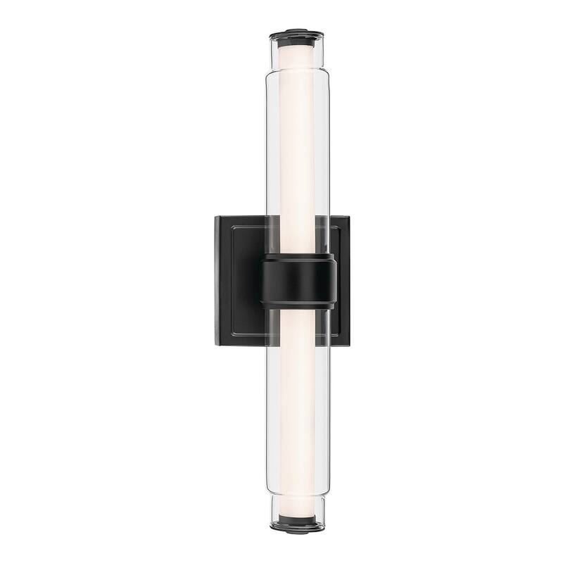Kichler Lighting Laurene 18.5" Linear Bath Bar Small LED with Clear Glass in Black