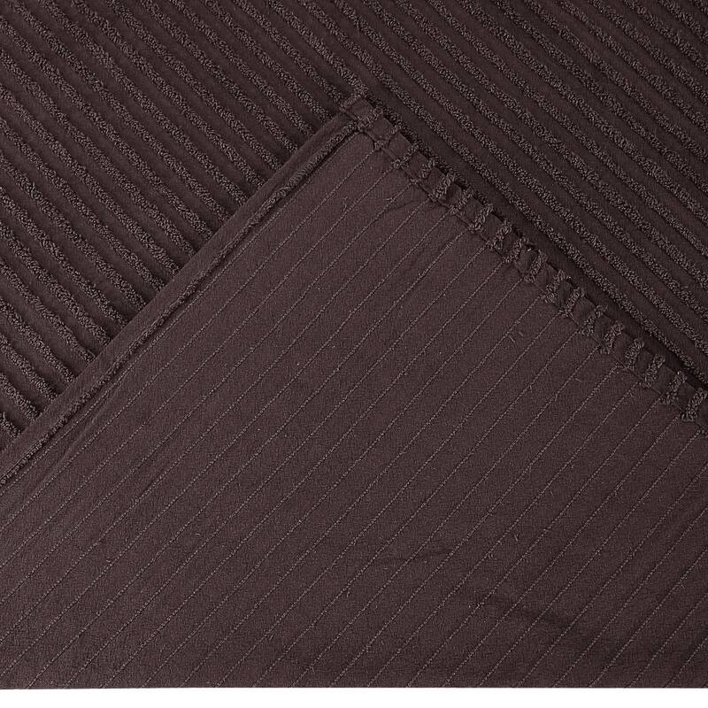 Better Trends Jullian Solid Stripes Design Bedspread 100% Cotton Tufted Chenille