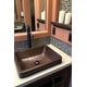 preview thumbnail 1 of 10, 19-in Rectangle Skirted Vessel Hammered Copper Sink (VREC19SKDB)