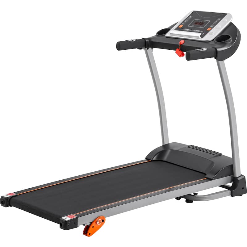 Fold Treadmill, 2.5HP Electric Running with Device Holder & Pulse Sensor, 3-Level Incline Adjustable Compact Foldable