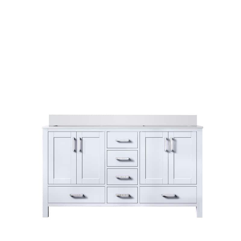 Jacques Bath Vanity and Cultured Marble Top - White - 60 Inch