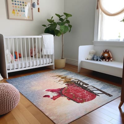 Premium Washable Super Santa Sleigh Soft Mayfield Rug