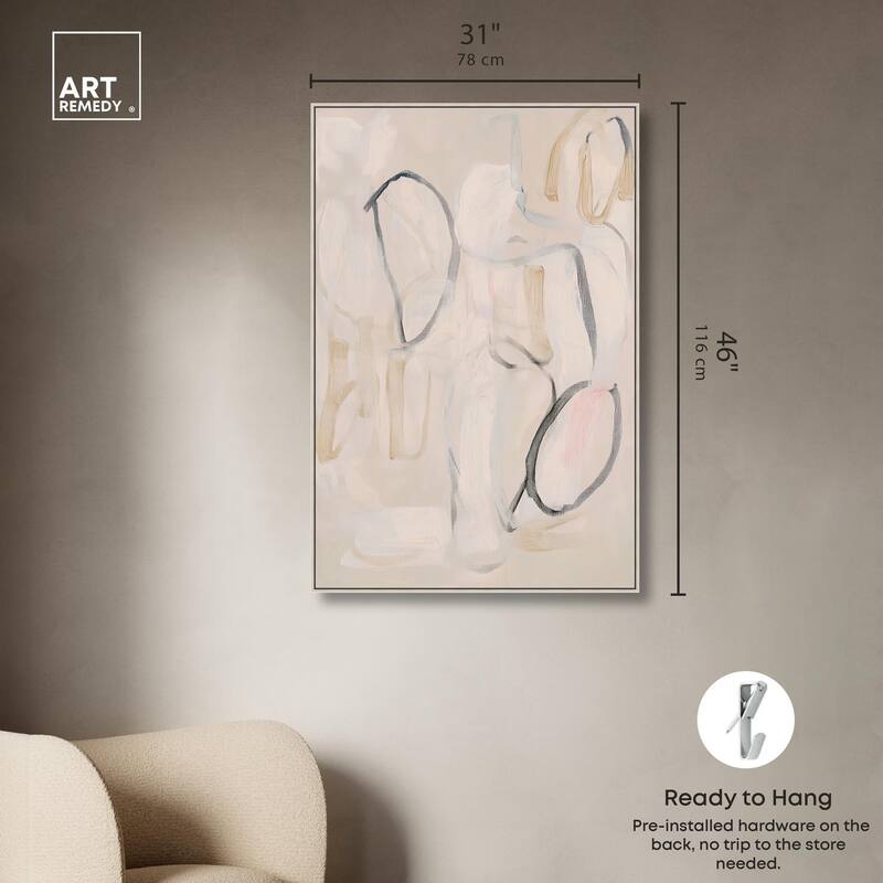 Faded Outlines II Canvas by Art Remedy