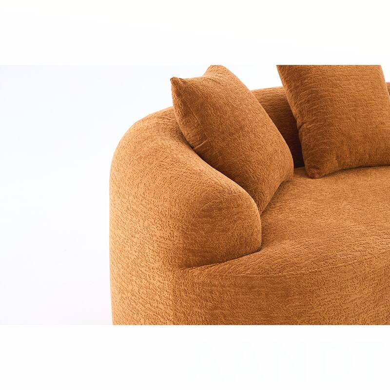 Chenille Fabric Loveseat Sofa