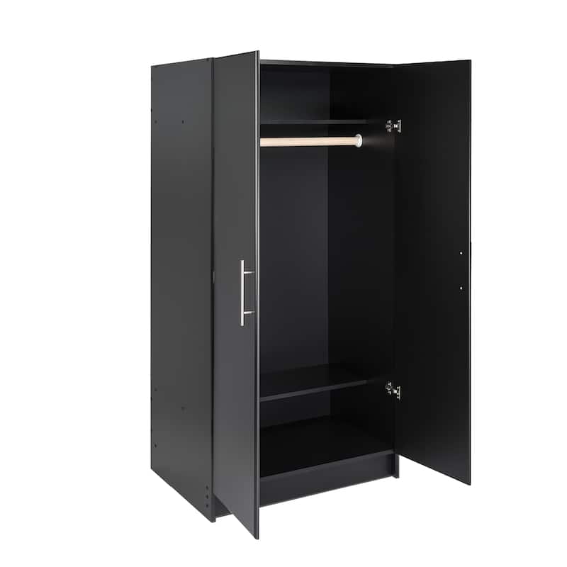 Prepac Elite Armoire Wardrobe Closet Cabinet with Hanging Rail