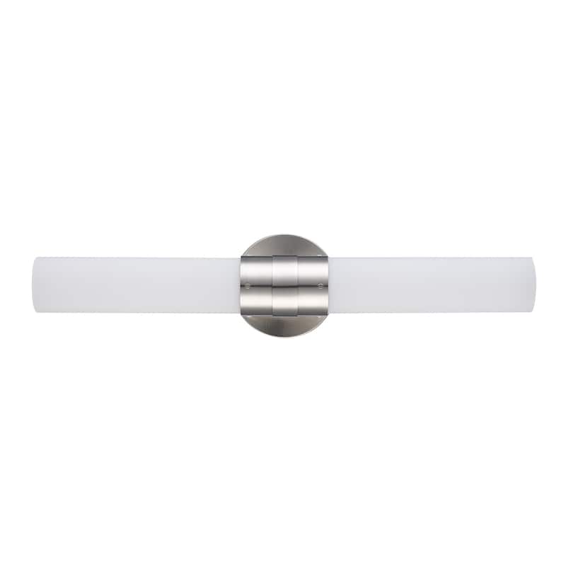Trans Globe Lighting 2 Light 20" Bath Bar with Frosted Cylinder Shade