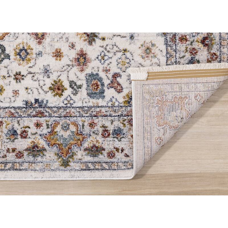 Olivia Collection - Cream/Gold/Red Intricate Classic Border Rug