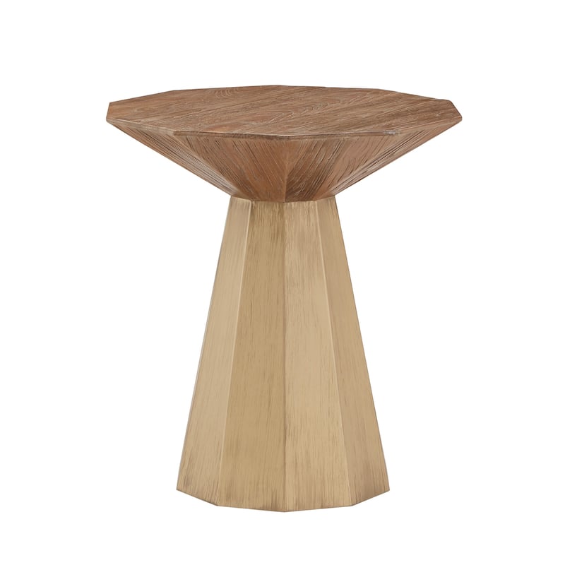 Bach Antique Gold Reclaimed Style Decagon Table Set by iNSPIRE Q Bold