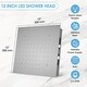 preview thumbnail 30 of 35, 12" Wall Mount LED Rainfall 3 Way Thermostatic Shower Faucets Sets with 6 Body Jets