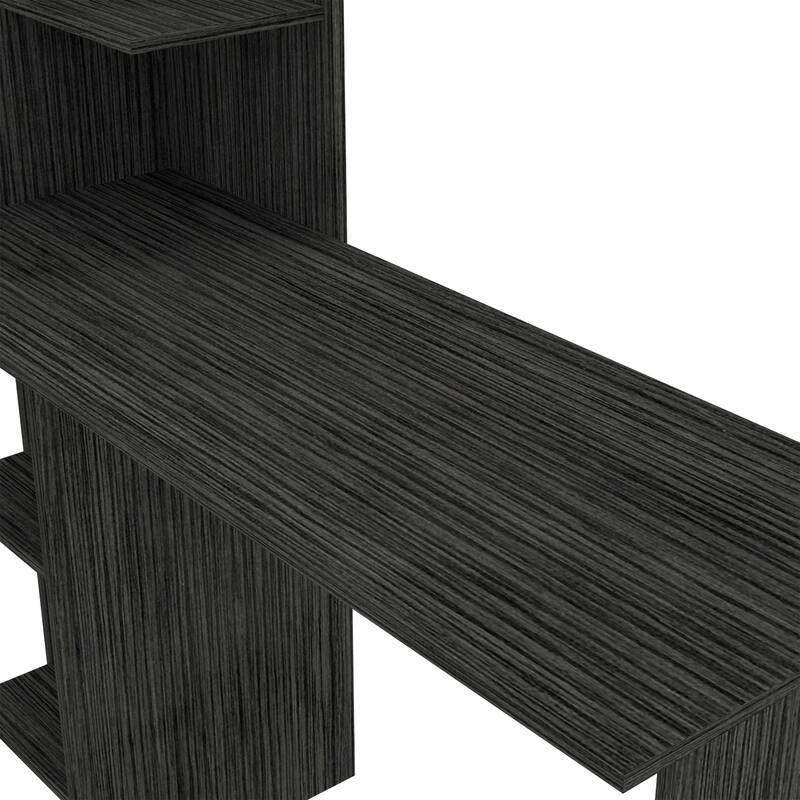 47-Inch Computer Desk with Open Shelves for Home Office Use