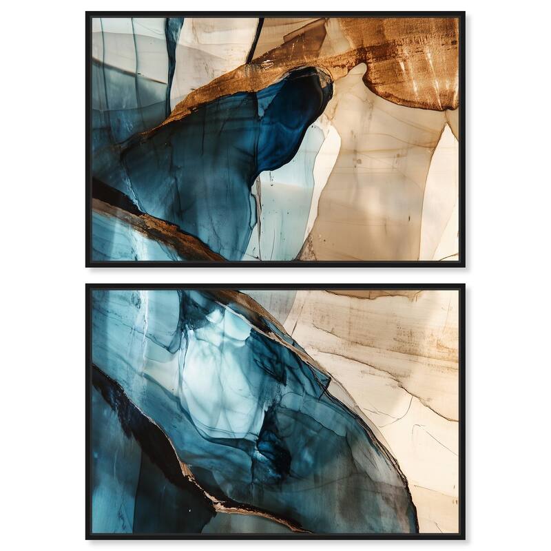 Glitch Aesthetic II Canvas Set of 2 by Art Remedy - 45" x 30" - Black