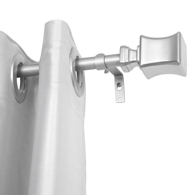UTOPIA ALLEY Wall Mounted 3/4 Inch Curtain Rod - Curtain Rods For Windows, Adjustable Drapery Rods - 86-120 - Nickel