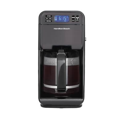 Hamilton Beach Elite 12 Cup Programmable Coffee Maker in Black Stainless Steel