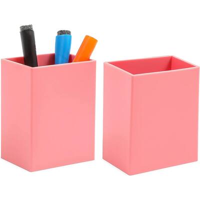 Magnetic Pen Holder for Refrigerator, Locker, or Whiteboard (Pink, 2 Pack)