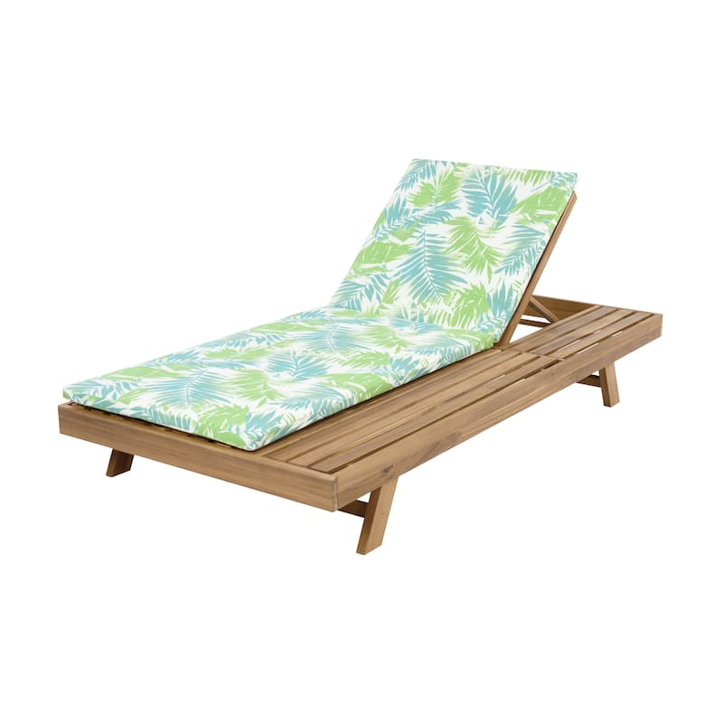Christopher Knight Home - Maribel Modern Outdoor Acacia Wood 4-Position Adjustable Chaise Lounge with Water-Resistant Cushion