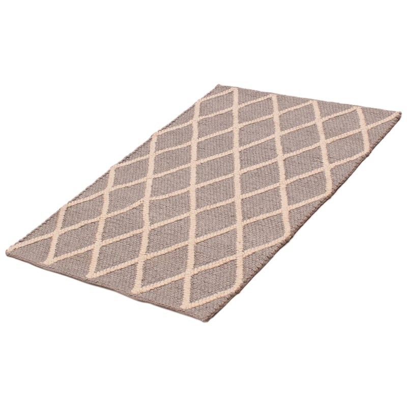 ECARPETGALLERY Braided Weave Sienna Grey Wool Rug - 3'4 x 5'0