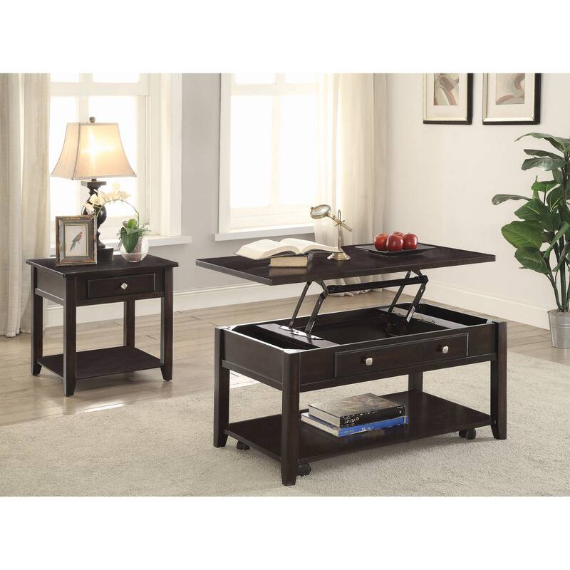 Narona Walnut Square 1-shelf End Table