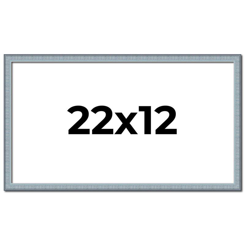 22x12 Frame Rustic Sky Blue Solid Wood Picture Frame | 0.75 Inch
