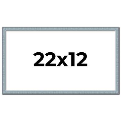 22x12 Frame Rustic Sky Blue Solid Wood Picture Frame | 0.75 Inch