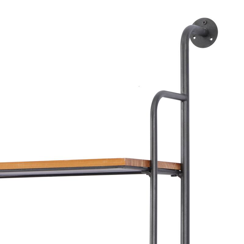 Brown Metal 5 Shelves Wall Shelf