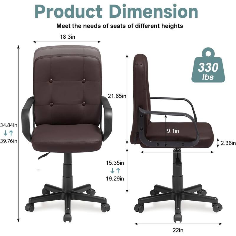 Javlergo Home Office Chair Mesh Computer Desk Chair Ergonomic Task Chair