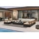 preview thumbnail 38 of 37, PURPLE LEAF GLFSF Outdoor sofas Black sofa with white seat for Yard Porch Deck Patio Conversation Sets
