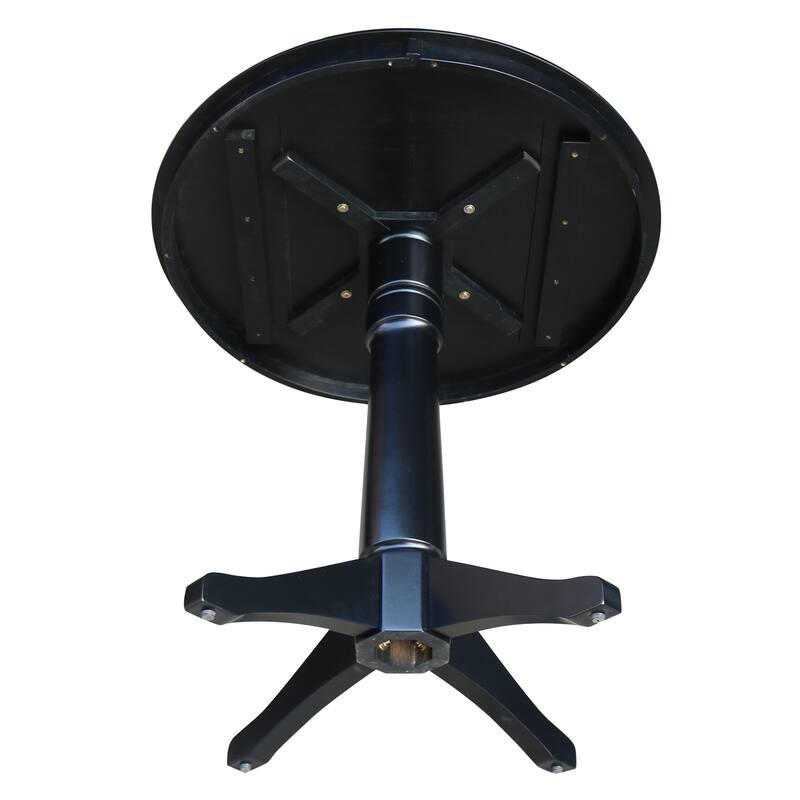 International Concepts Solid Wood 36" Round Pedestal Dining Table