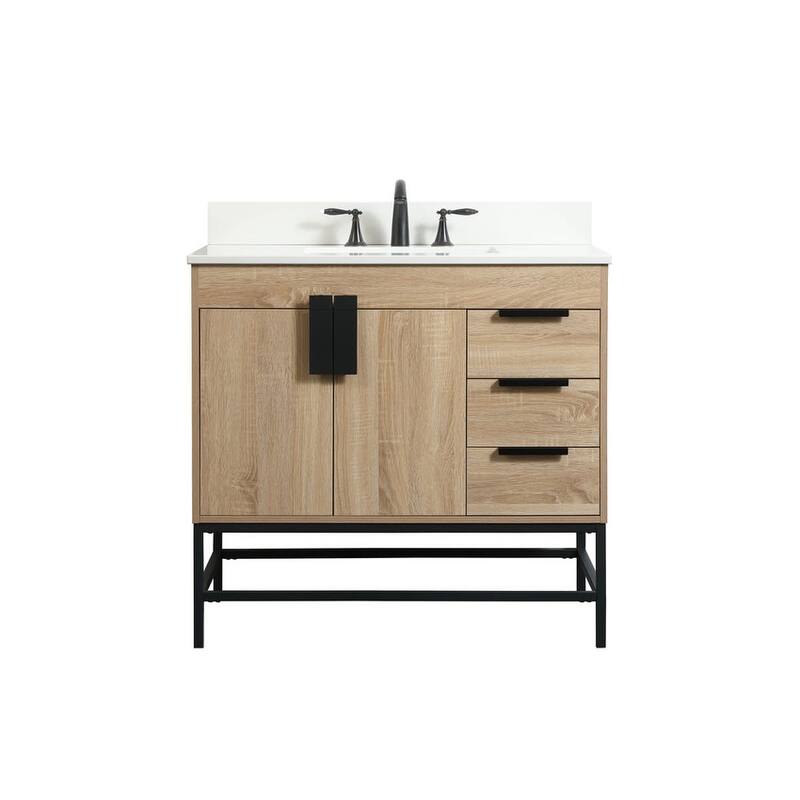 Elegant Lighting VF48836-BS Eugene 36" Free Standing Single Basin - Mango Wood