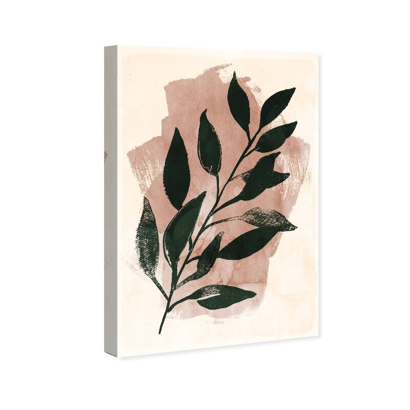 Wynwood Studio Canvas Floral and Botanical Inked Plant Pink and Metallic Pink Modern & Contemporary Wall Art Canvas Print