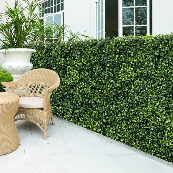 Costway 12 Pcs 20 X20 Artificial Boxwood Plant Wall Panel Hedge On Sale Overstock 30618895