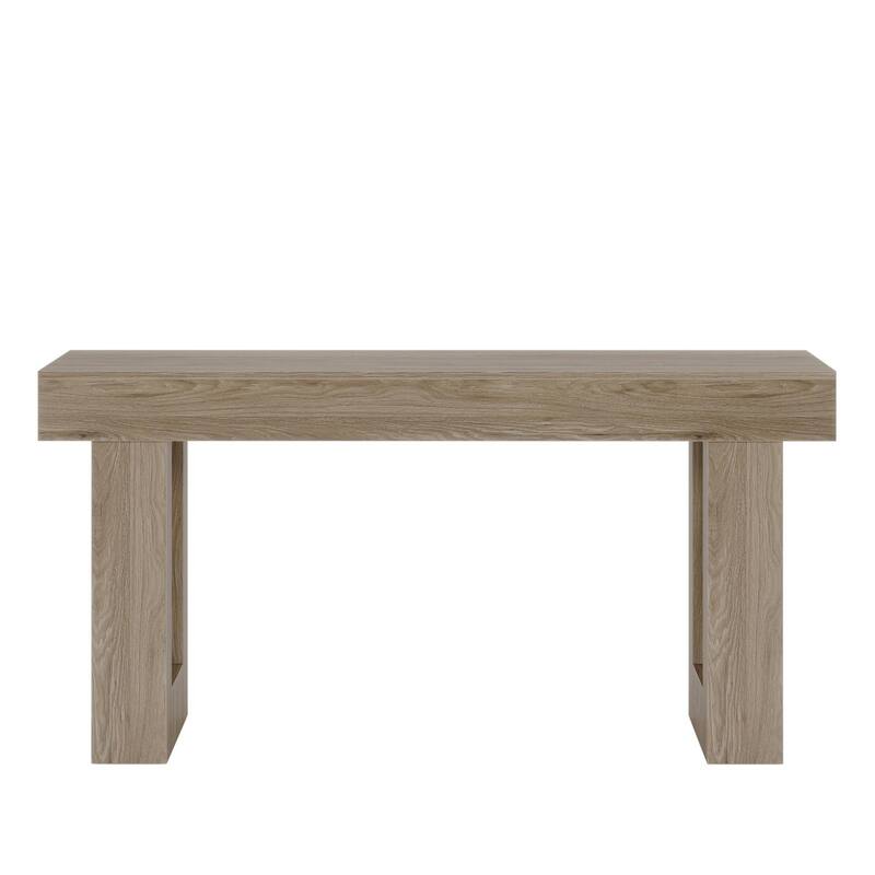 63" Farmhouse Extra Long Narrow Console Table for Hallway and Living Room - Grey