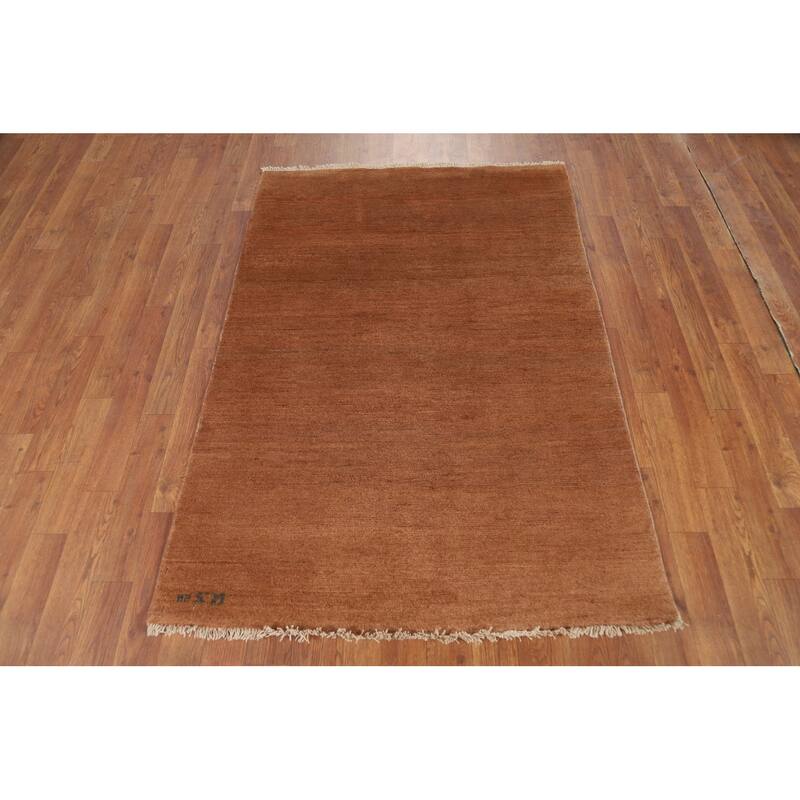 Modern Gabbeh Oriental Foyer Rug Contemporary Handmade Wool Carpet - 3'3"x 4'9"