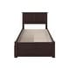 preview thumbnail 6 of 6, Madison Twin Solid Wood Platform Bed with Footboard & 2 Storage Drawers in Espresso
