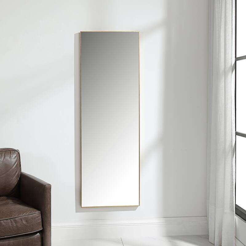 Copper Grove Long Rectangle Thin-framed Wall Mirror