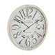 preview thumbnail 4 of 9, White Wood Natural Wall Clock 24 x 24 x 3 - 24 x 2.5 x 24