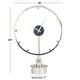 preview thumbnail 13 of 13, Gold Stainless Steel Metal Large Open Frame Decorative Clock - 19 x 7 x 25
