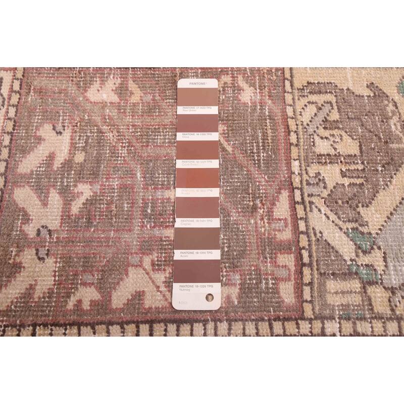 ECARPETGALLERY Hand-knotted Antalya Vintage Brown Wool Rug - 6'7 x 9'5