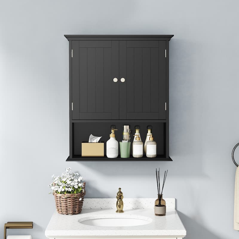 Costway Wall Mount Bathroom Cabinet Storage Organizer Medicine Cabinet