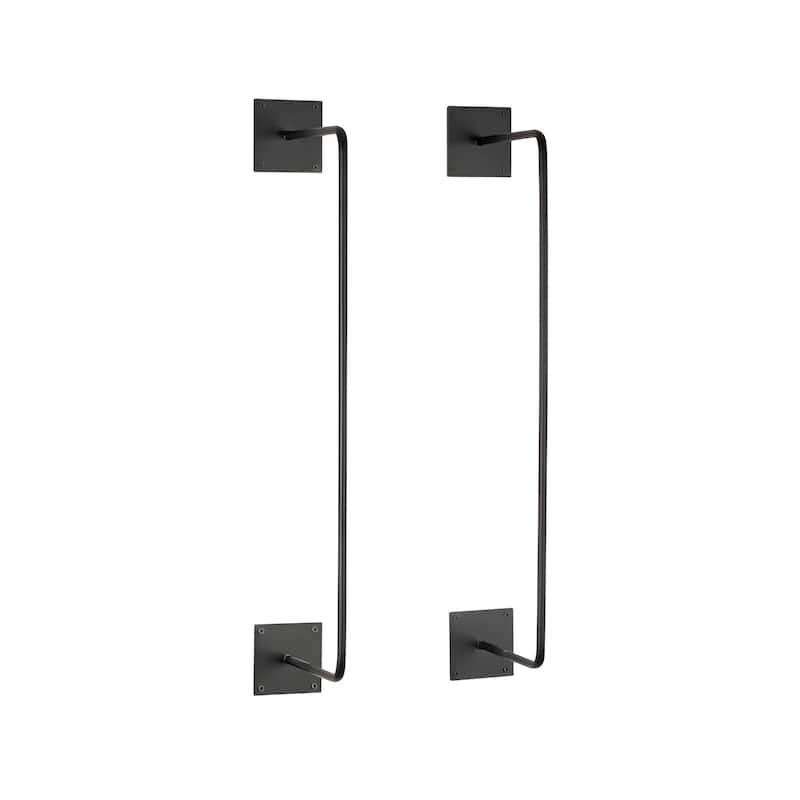 Throne Towel Rack 24" Towel Rack Shower Holder Wall Mount Bathroom Organizer (Black)