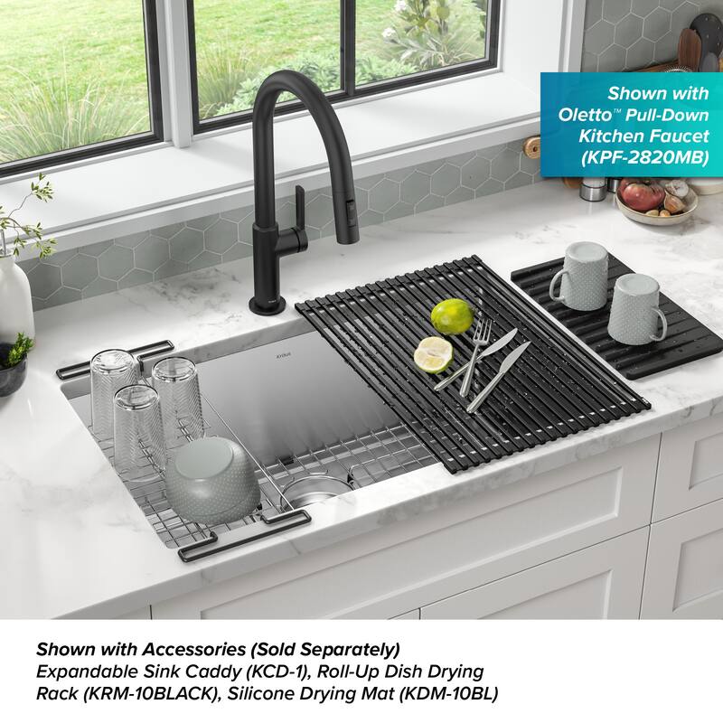 KRAUS Standart PRO Undermount Single Bowl Stainless Steel Kitchen Sink